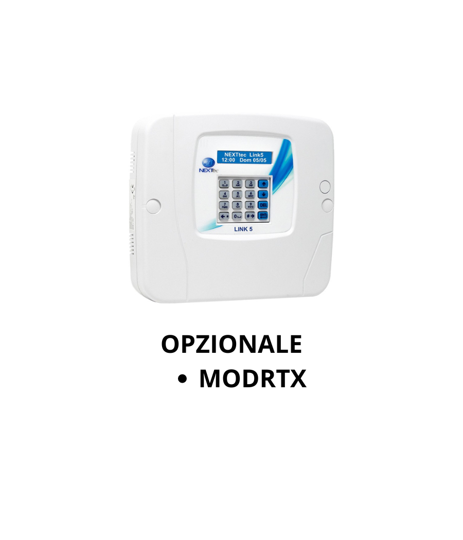 CENT.GSM/TAST.INTEGR./4 ING.FILO +32WIRELESS TRAMITE MODRTX OPZIONALE